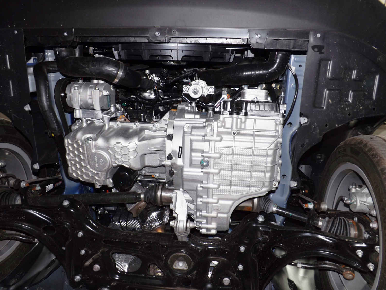 Защита  картера и КПП FAW Bestune T55 2021- V-all , ALFeco, сталь 2мм, арт. ALF4707st