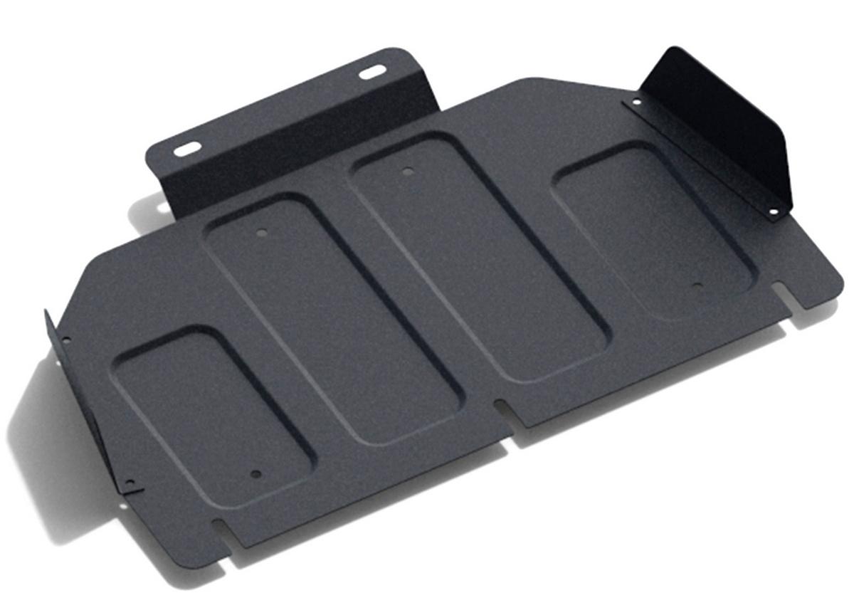 Защита картера АвтоБроня для Kia Sorento I рестайлинг (V - 2.5D; 3.3) 2006-2009, штампованная, сталь 1.8 мм, с крепежом, 111.02808.1