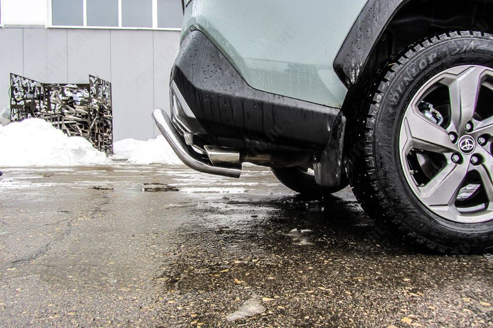 Защита заднего бампера d57 cкоба Toyota Rav-4 (2018-2023) , Slitkoff, арт. TR419-006