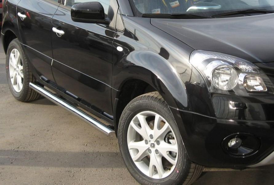 Пороги труба d57 вариант 1 для Renault Koleos, Slitkoff RKT-0002101