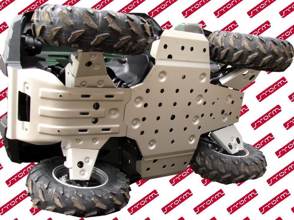 Защита днища для YAMAHA Grizzly 700/550 2007-14, алюминий 4 мм, STORM, арт. 1673