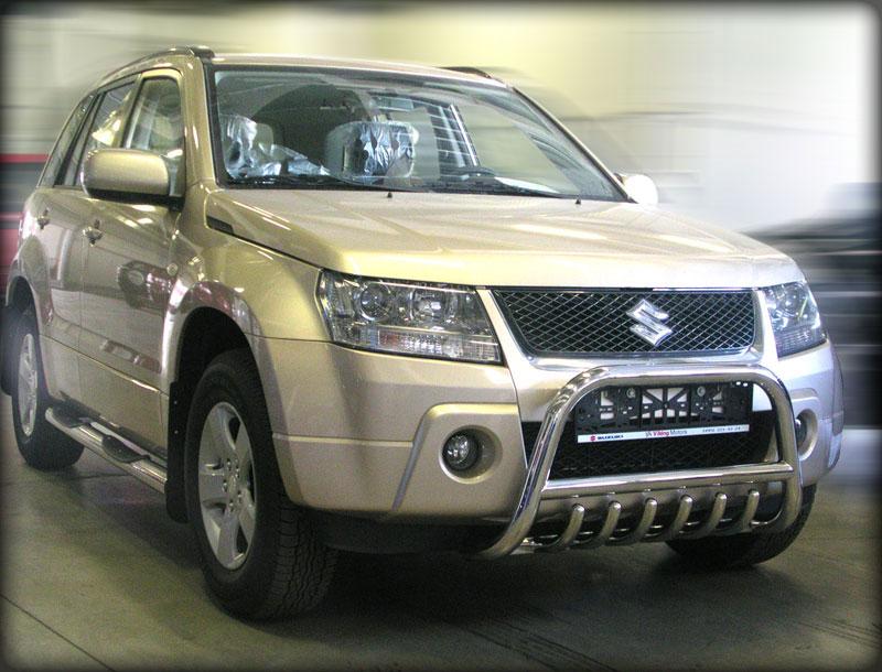 Дуга передняя низкая d-53 с защитой картера d-43 для Suzuki Grand Vitara 5d 2005-2007, Технотек GVN_5