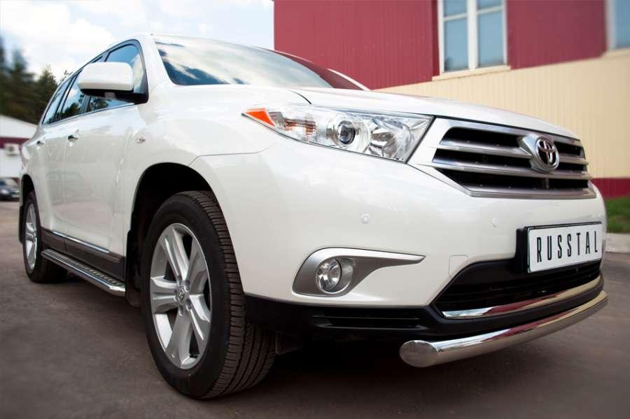 Защита переднего бампера d76 для Toyota Highlander 2010, Slitkoff THZ-000738