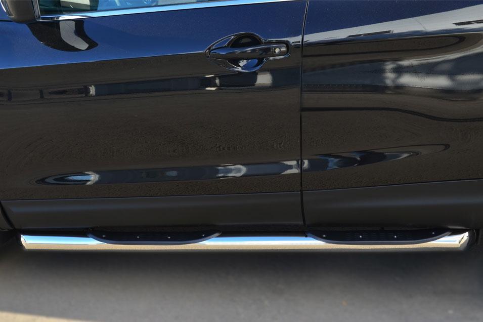 Пороги труба d76 с накладками вариант 1 для Nissan Qashqai 14-/15- SPB, Slitkoff NQQT-001791