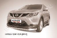 Защита переднего бампера d76 Nissan Qashqai (2013-2019) Black Edition, Slitkoff, арт. NIQ14-001BE