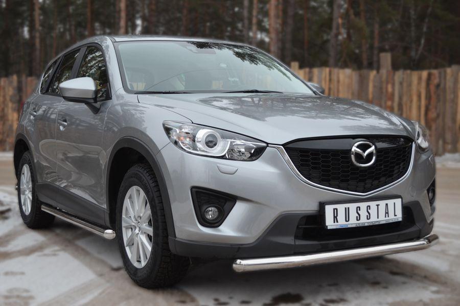 Защита переднего бампера d57 для Mazda CX-5 2011, Slitkoff M5Z-001134