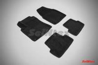 Ковры салонные 3D черные для Nissan Qashqai 2007-2014, Seintex 71690