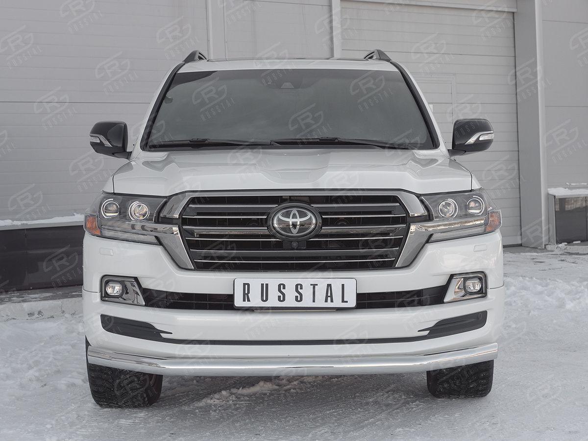 Защита переднего бампера d76 на Toyota Land Cruiser 200 2017 Excalibur, Slitkoff TLCZ-002902