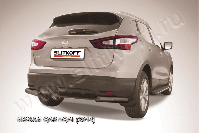 Уголки d76 черные Nissan Qashqai (2013-2019) , Slitkoff, арт. NIQ14-010B