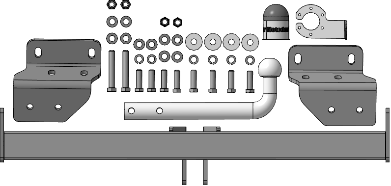 Фаркоп Omoda C7 2025-, тип шара A (оцинкованный), MOTODOR, арт. 99026-A