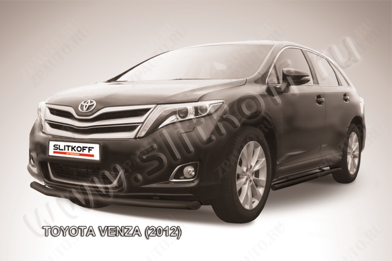 Защита переднего бампера d57 черная Toyota Venza (2012-2017) , Slitkoff, арт. TVEN004B