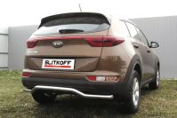 Защита заднего бампера d57 волна Kia Sportage (2016-2021) , Slitkoff, арт. KSP16-008