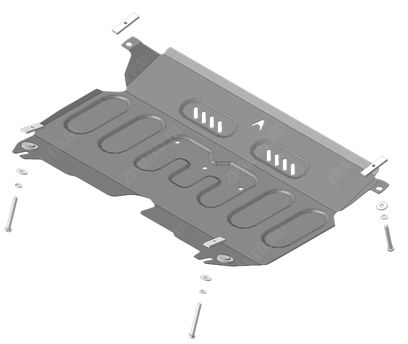 Защита АвтоСтандарт (Двигатель, Коробка переключения передач), сталь для Toyota Venza  2012-2017 арт.52502
