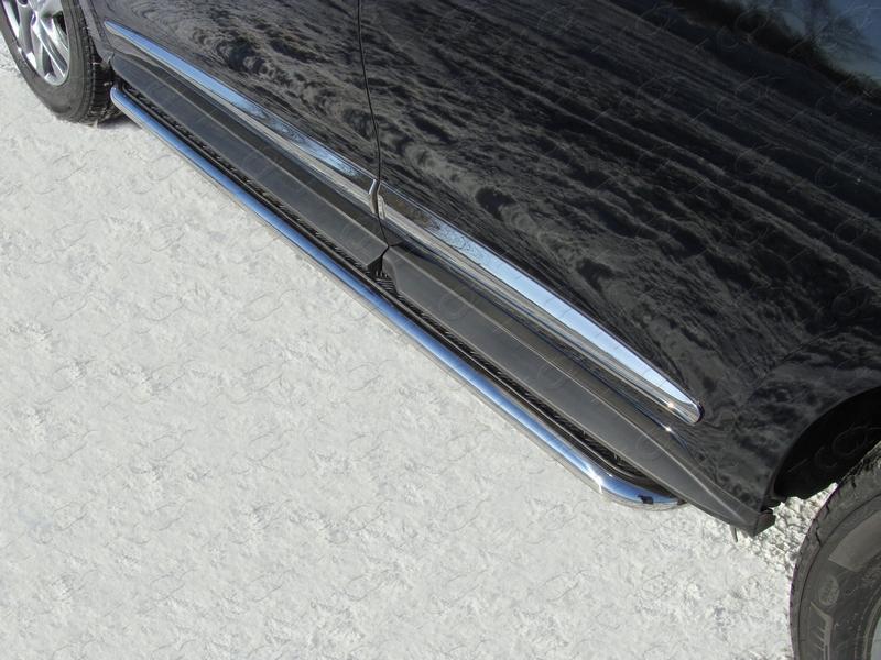 Пороги с площадкой 42,4 мм для автомобиля Infiniti QX 60 (JX35) 2013-2016, TCC Тюнинг INFJX3513-08