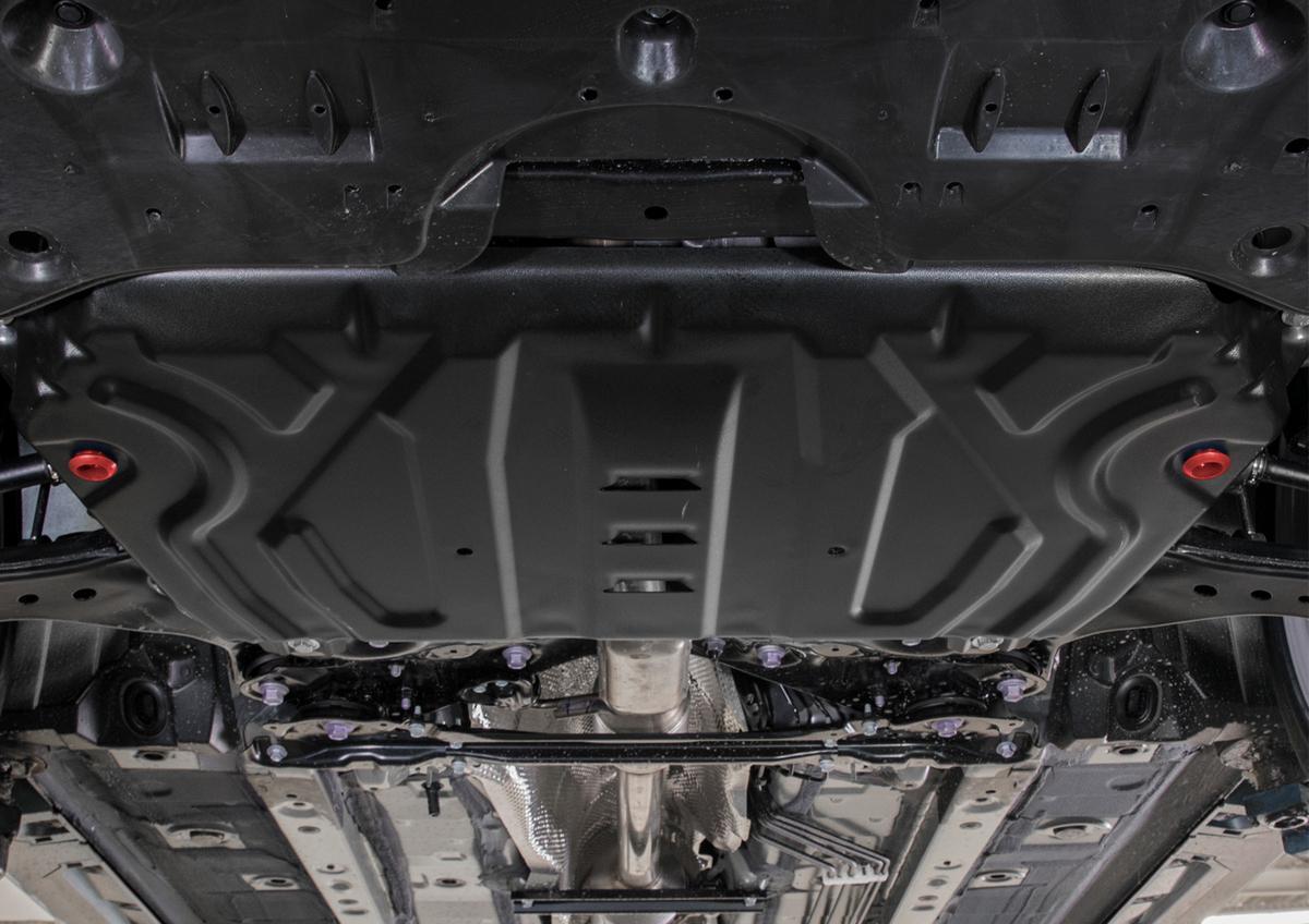 Защита картера и КПП АвтоБроня (увеличенная) для Toyota Camry XV70 (V - 2.0; 2.5; 3.5) 2018-2021 2021-н.в., штампованная, сталь 1.5 мм, с крепежом, 111.09518.2