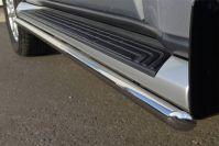 Пороги труба d42 вариант 1 для Mitsubishi Pajero 4 2012, Slitkoff MP4T-0010391