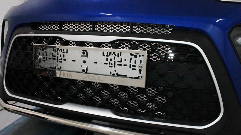 Решетка радиатора (лист) (3 шт) для автомобиля Kia Soul 2019- TCC Тюнинг арт. KIASOUL19-08