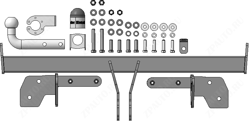 Фаркоп Subaru Outback 2021-, тип шара A , Motodor, арт.92204-A