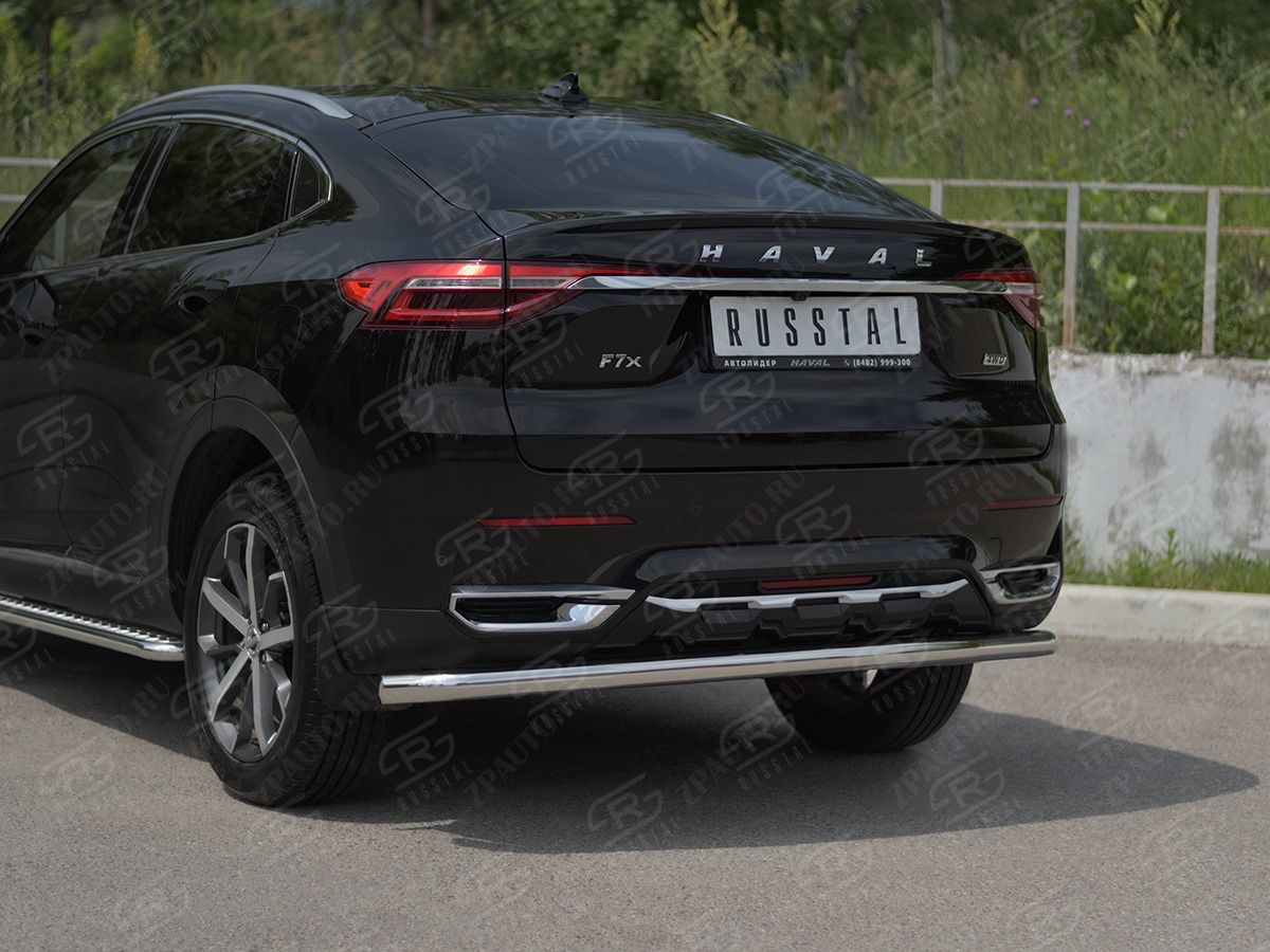 HAVAL F7X 1.5 4WD 2019-2022 Защита заднего бампера d57 секции HF7XZ-003841
