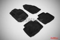 Ковры салонные 3D черные для Hyundai Elantra IV (HD) 2006-2011, Seintex 82013