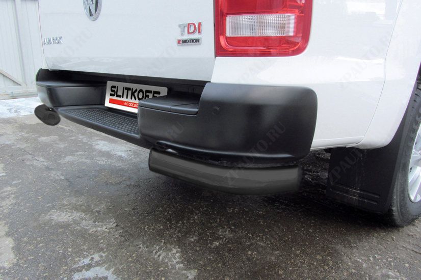 Уголки d76 черные Volkswagen Amarok (2016-2023) , Slitkoff, арт. VWAM16-007B