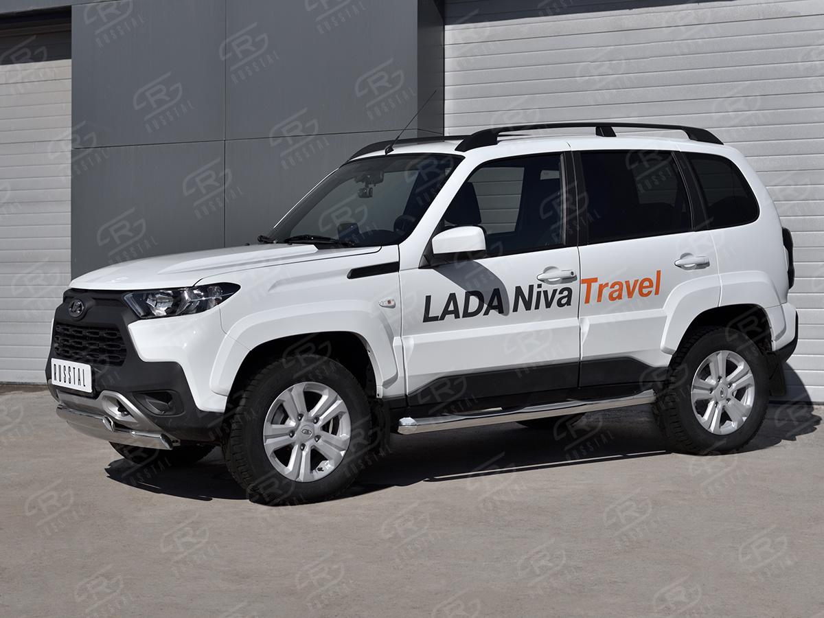 LADA NIVA TRAVEL 2021- Защита переднего бампера d75х42 дуга-d75х42 дуга LNTZ-003558