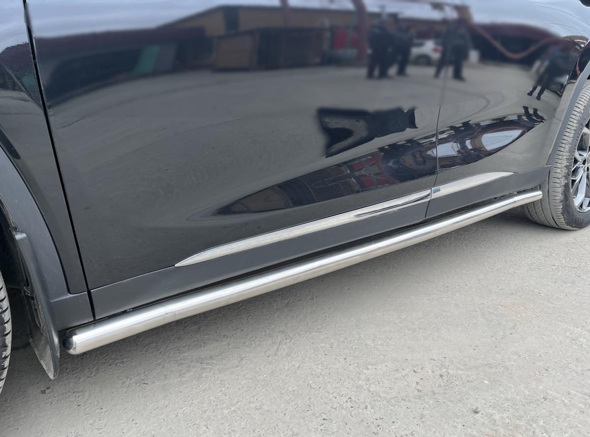 Защита штатного порога труба для автомобиля CHERY CheryExeed TXL 2021 арт. CHETXL.21.32