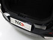 Накладки на задний бампер (лист шлифованный с полосой) 2шт для автомобиля Chery Tiggo 8 2020 TCC Тюнинг арт. CHERTIG820-07