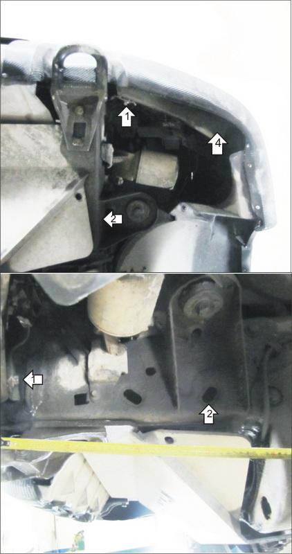 Защита алюминиевая Мотодор (Масляного фильтра), 8 мм, Алюминий для Lincoln Navigator 1997-2003 арт. 383805