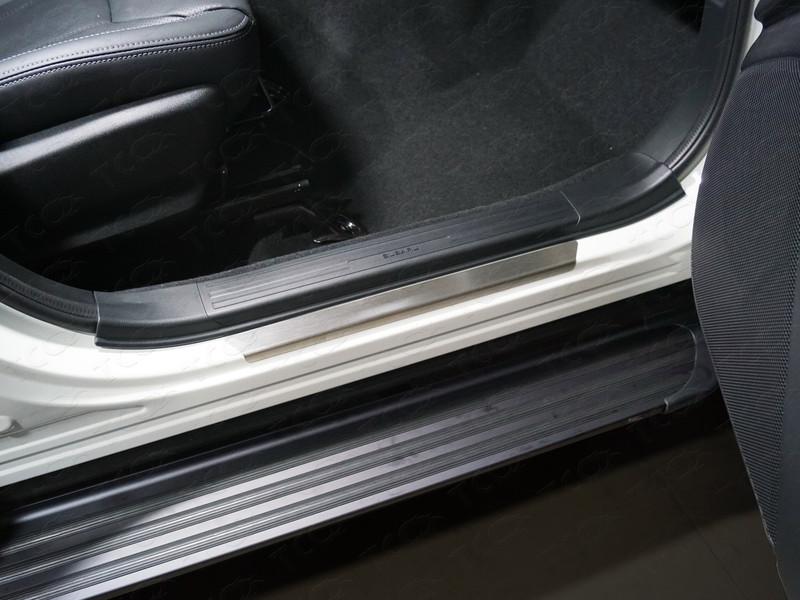 Накладки на пороги (лист шлифованный) 2шт для автомобиля Subaru Forester (S5) 2018-