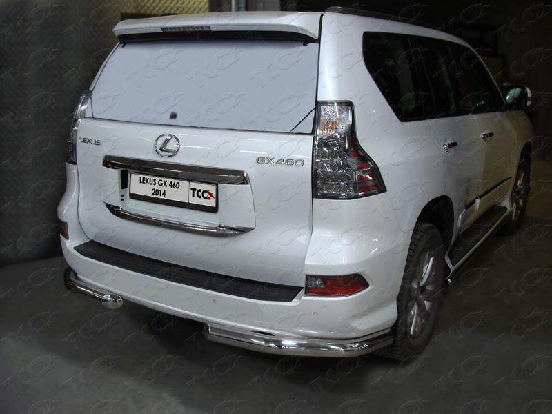 Защита задняя (уголки) 76,1 мм для автомобиля Lexus GX 460 2014-, TCC Тюнинг LEXGX46014-08