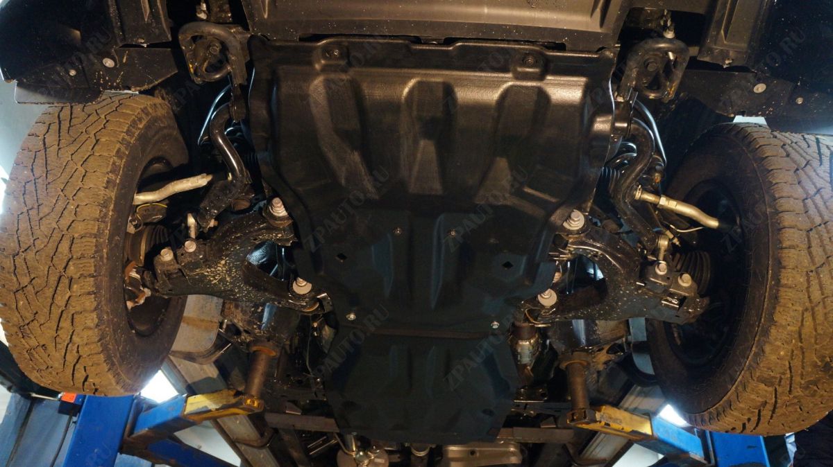 КОМПОЗИТНАЯ ЗАЩИТА КАРТЕРА ДВИГАТЕЛЯ И КПП TOYOTA TUNDRA, V-5.7; 4WD(2013-Н.В.), ИЗ 2-Х ЧАСТЕЙ, арт. 24.21K