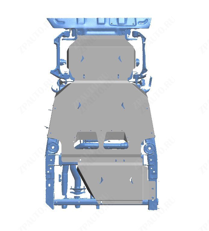 08.20ABC Защита картера ДВС, КПП и РК FORD F150 RAPTOR ( 2023-) из 5 частей (Алюминий 4 мм)