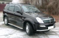 Дуга передняя по низу бампера d-53 радиусная для автомобиля Ssang Yong Rexton 2003-2006, Технотек, арт. SSR_4