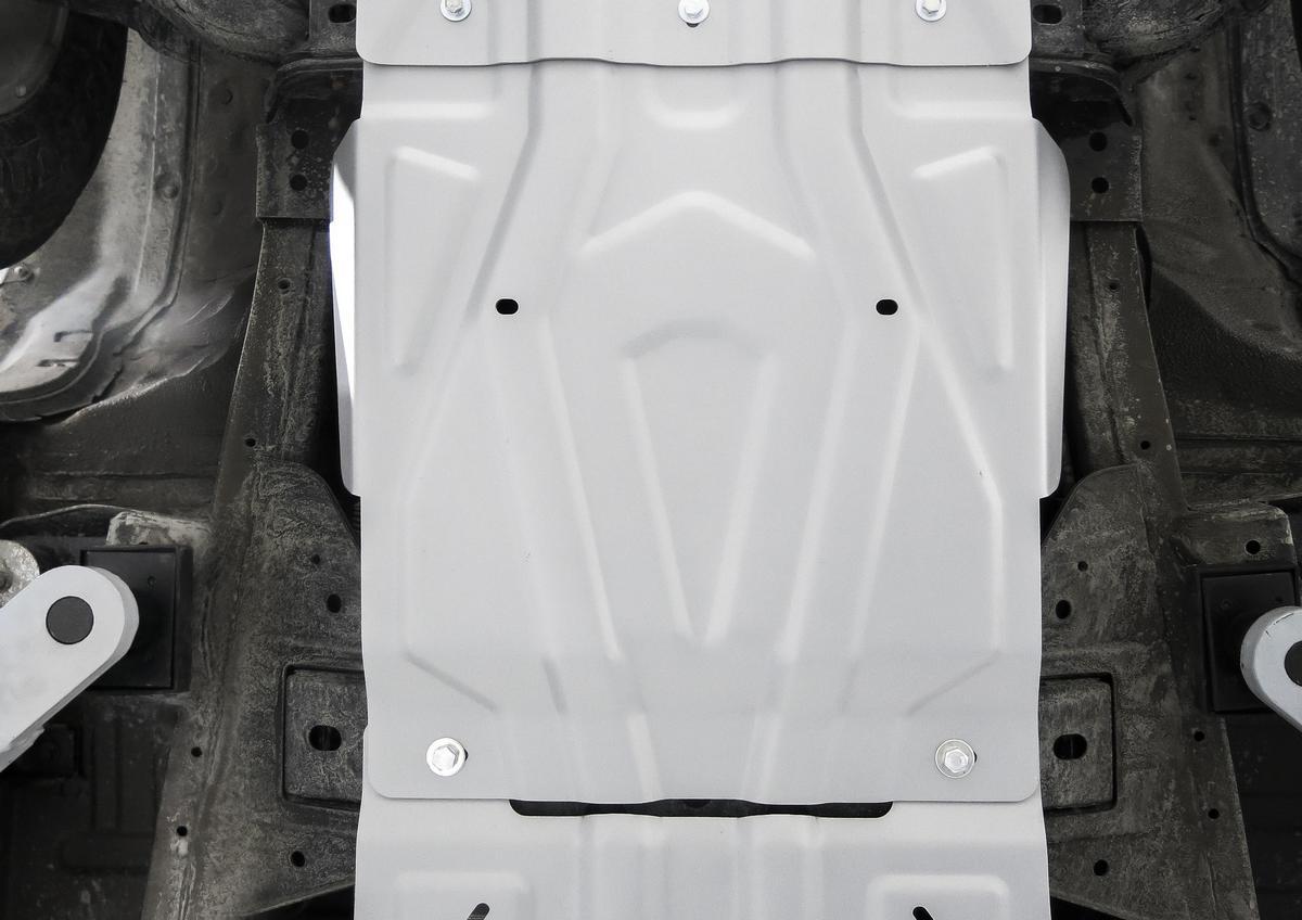 Защита КПП Rival для Fiat Fullback 2016-н.в., штампованная, алюминий 4 мм, с крепежом, 333.4047.2