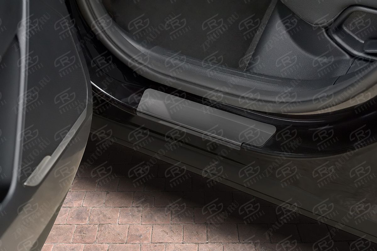 KIA SPORTAGE 2021- Накладки на пороги RUSSTAL (нерж., зеркало) KISP21-01