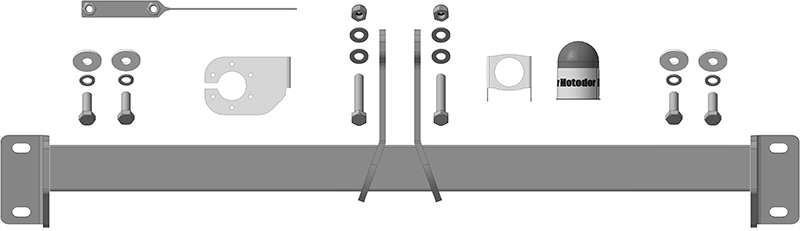Фаркоп для Chery Tiggo 3, тип шара A, Motodor арт. 99001-A