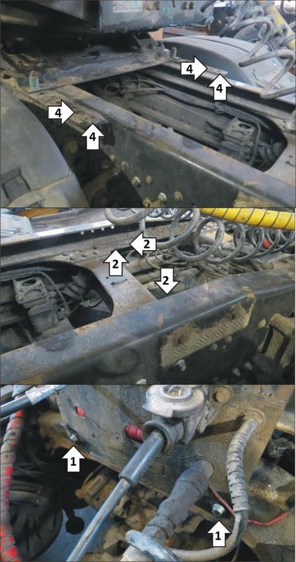 Защиты Грузовые Motodor (Настил на раму), 3 мм, Алюминий для MAN TGS 2007- арт. 24820
