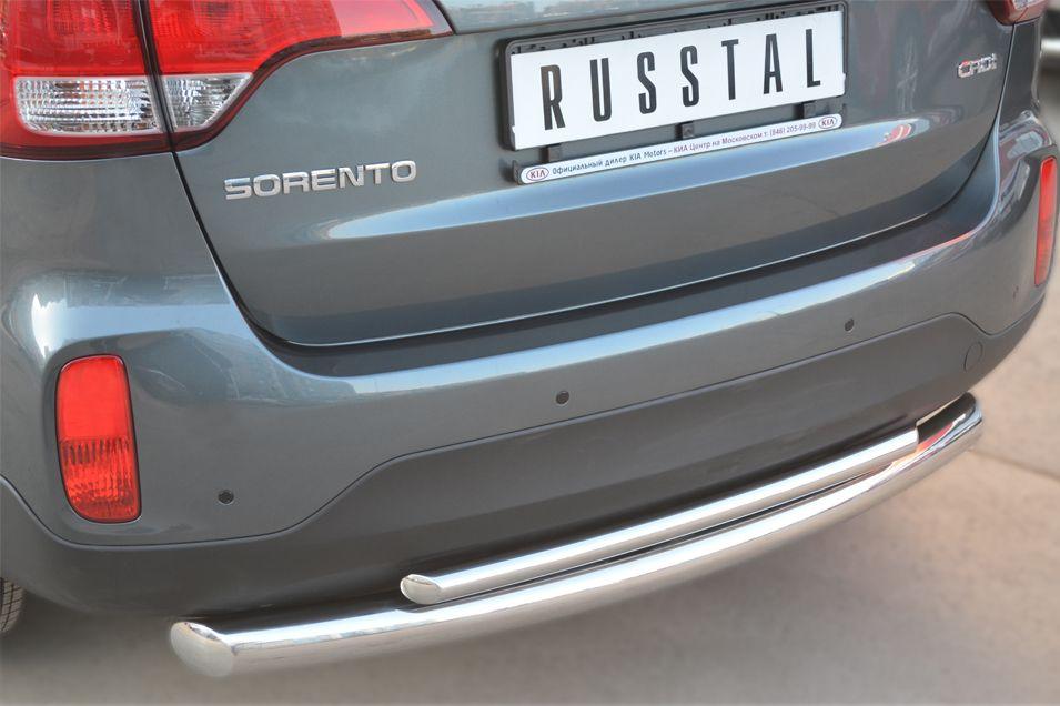 Защита заднего бампера d76/42 для KIA Sorento 2013, Slitkoff KIZ-001272