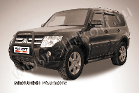 Кенгурятник d57 высокий черный Mitsubishi Pajero IV (2006-2023) , Slitkoff, арт. MPJ006B