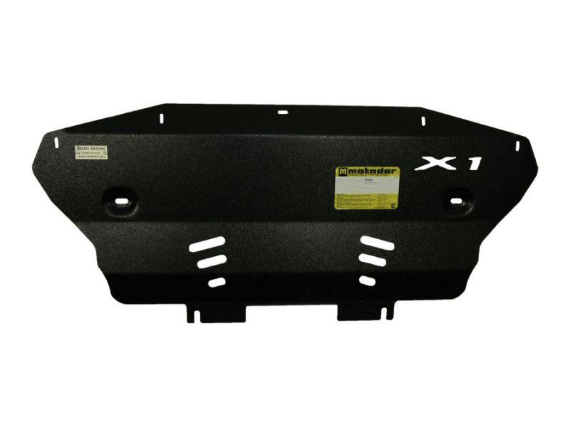 Защита радиатора алюминиевая Motodor для BMW X1 sDrive E84 2009-2014 (5 мм, алюминий), 30204