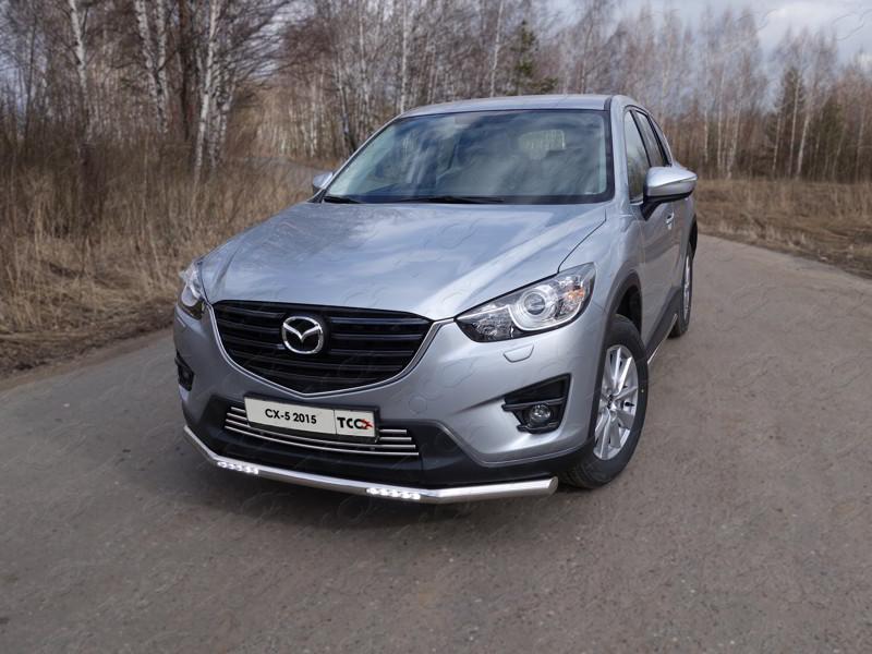 Решётка радиатора 16 мм для автомобиля Mazda CX-5 2015-2016, TCC Тюнинг MAZCX515-06