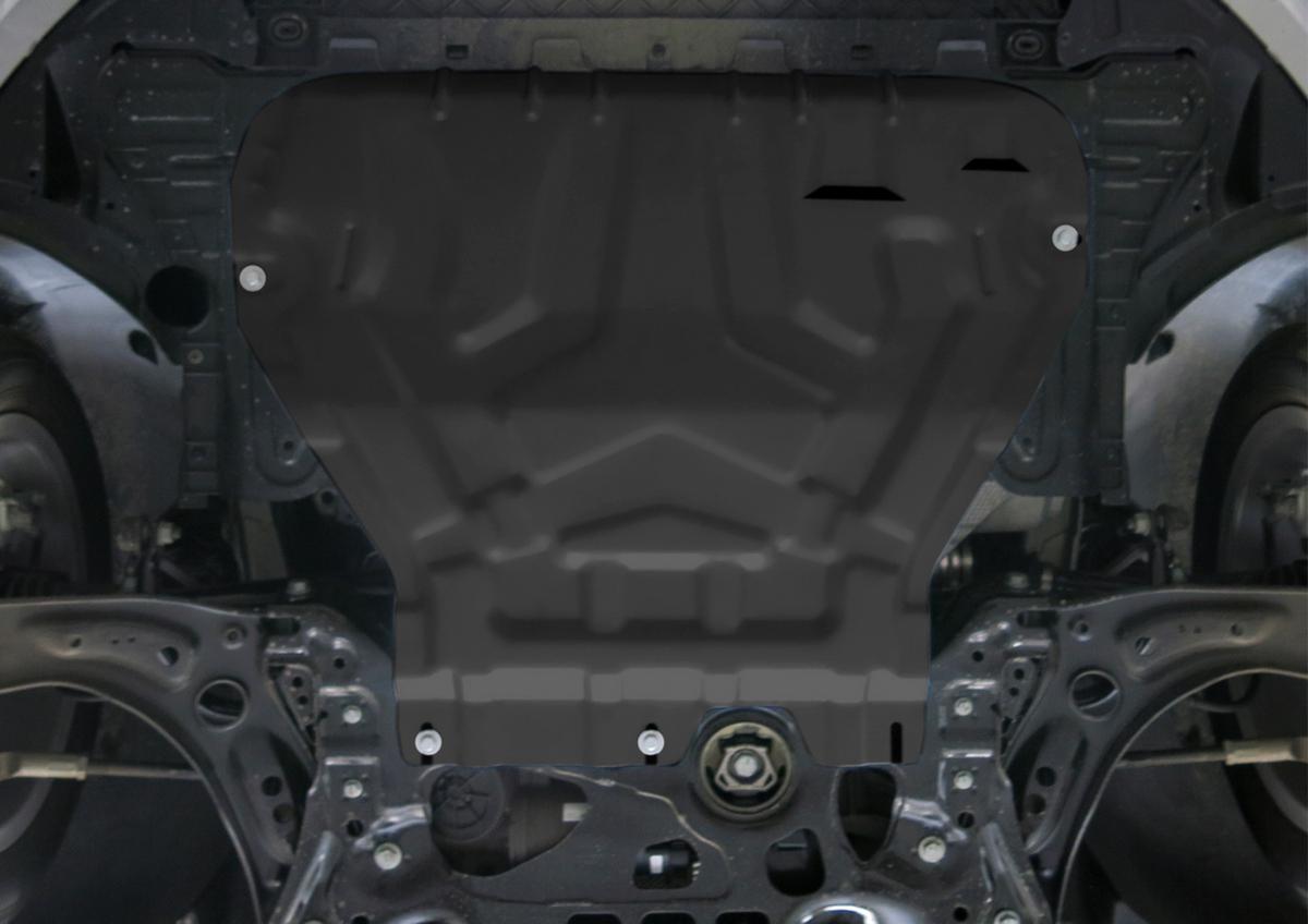 Защита картера и КПП АвтоБроня для Skoda Octavia A7 (V - 1.4; 1.6; 1.8) 2013-2020, штампованная, сталь 1.5 мм, с крепежом, 111.05111.1