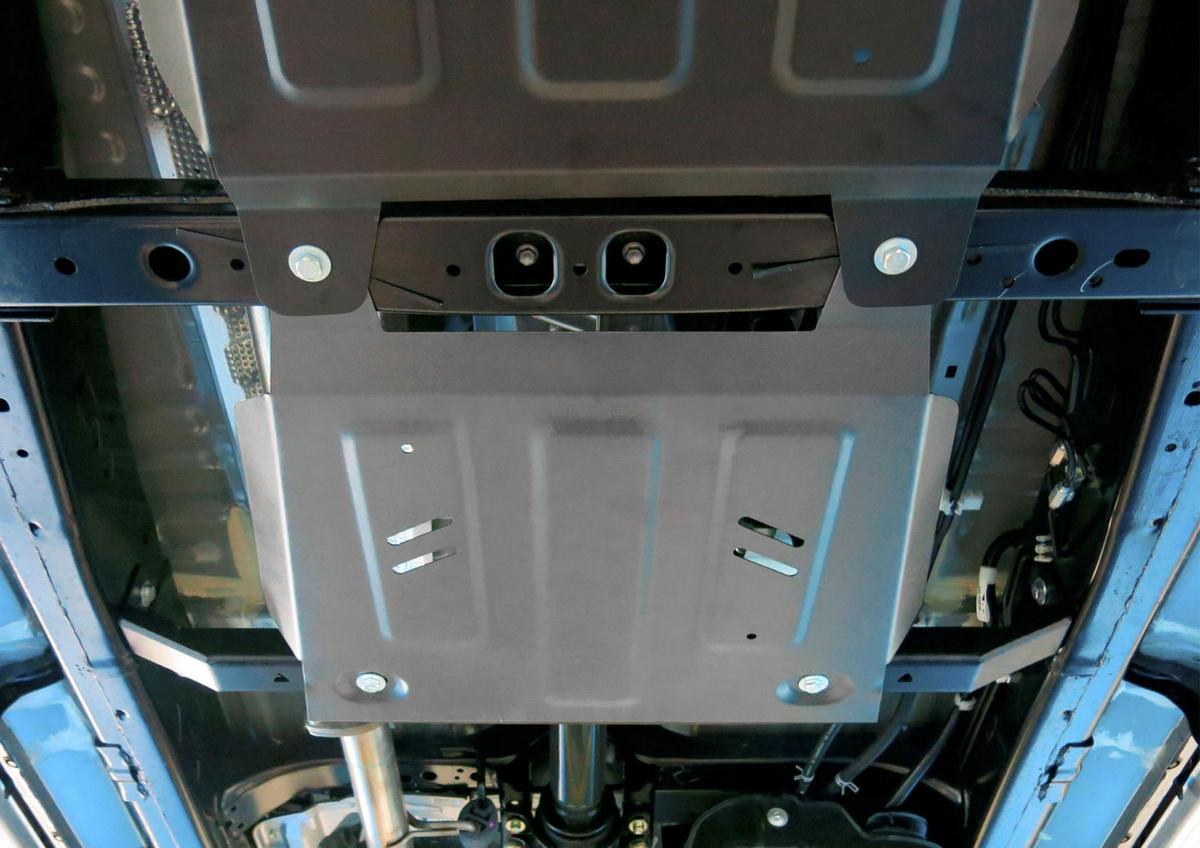 Защита РК Rival для Toyota Hilux VIII 4WD 2015-2018, штампованная, алюминий 6 мм, с крепежом, 2333.5712.1.6