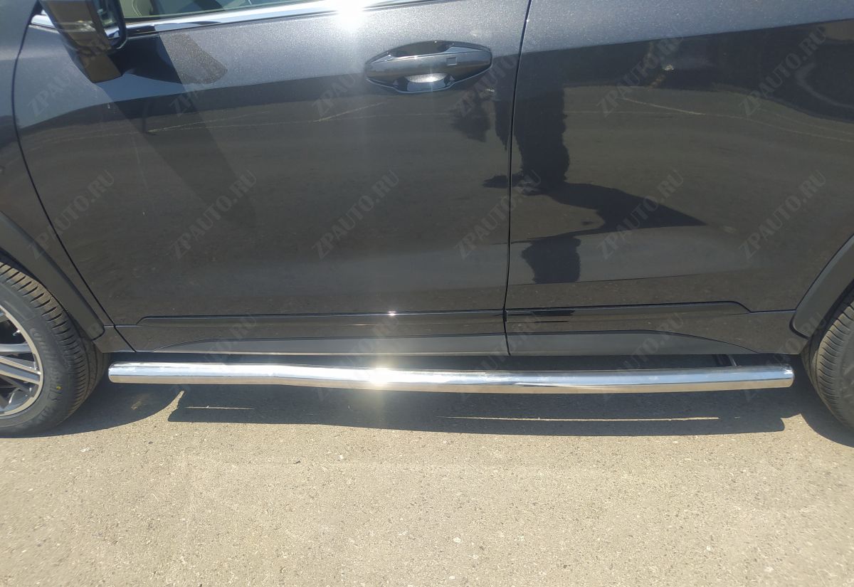 Защита штатного порога труба для автомобиля CheryExeed LX 2022 арт. CHELX.22.32