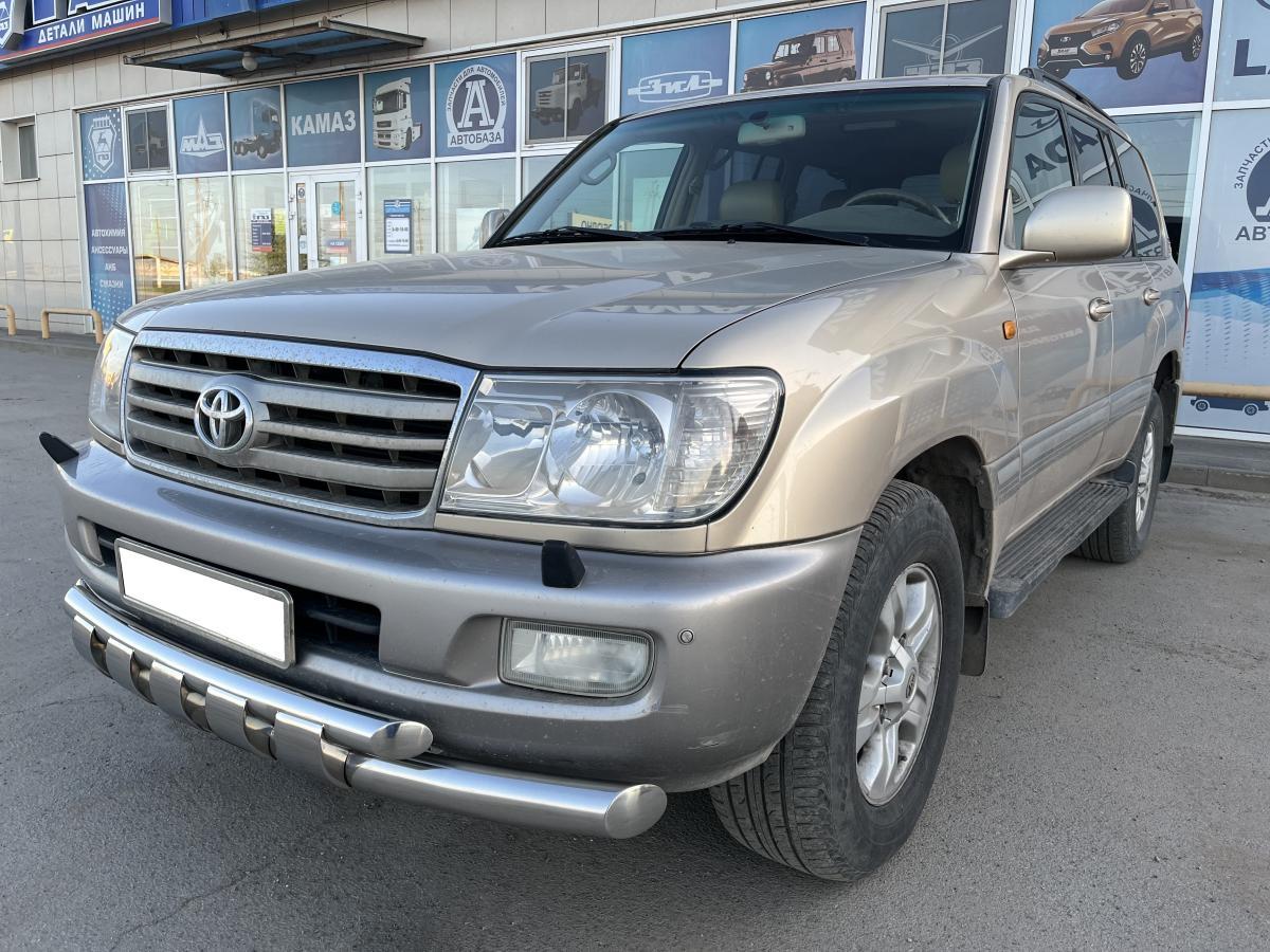 Защита переднего бампера двойная с перемычками для автомобиля TOYOTA Land Cruiser 100   1998-2006 арт. TLC100.98.75