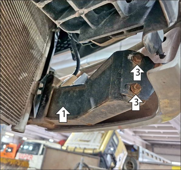 Защита на Грузовые Motodor (Радиатор Кондиционера), 2 мм,  Kamaz Компас 5  2023- арт. 27725