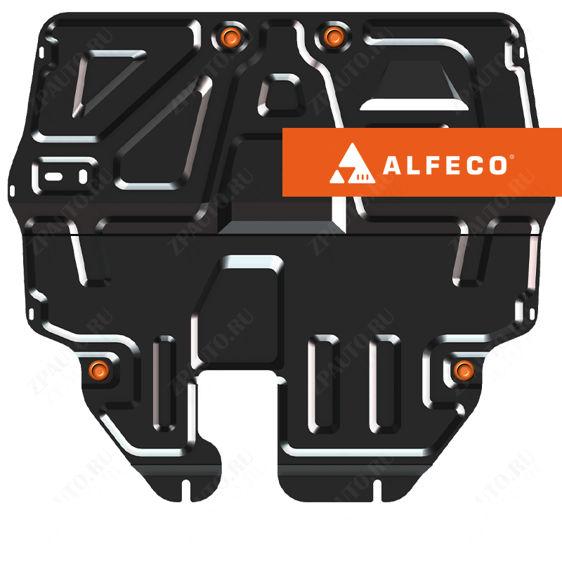 Защита  картера и КПП Volkswagen Polo Sedan (Mk5) 2008-2020 V-all (кроме 1,6MPI(110 л.с.) 6-АКПП) , ALFeco, сталь 2мм, арт. ALF2624st-2