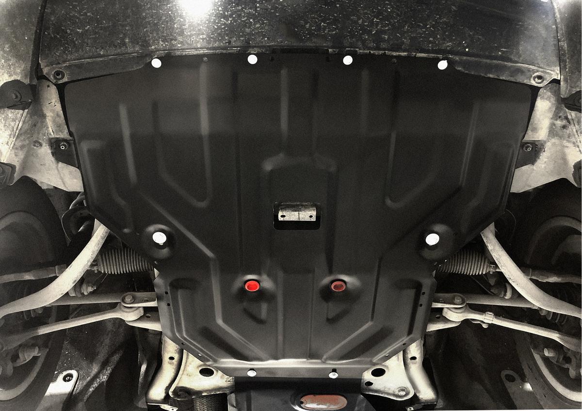 Защита картера АвтоБроня для BMW X4 F26 (V - 3.0D) (xDrive30d) 2014-2018, штампованная, сталь 1.8 мм, с крепежом, 111.00506.1