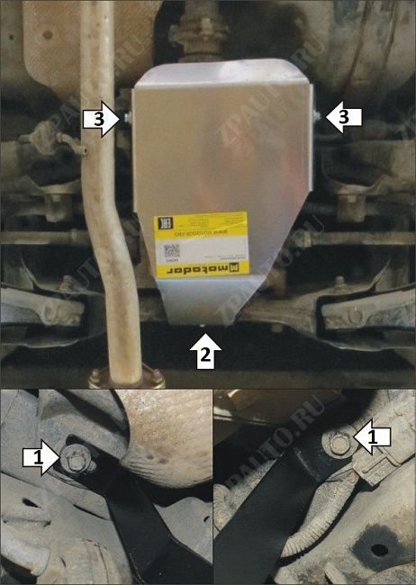 Защита стальная Мотодор (Задний дифференциал), 2 мм, сталь для KIA Sportage 2022- арт. 70905